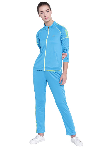 Women Blue Solid Track Suit | Alcis
