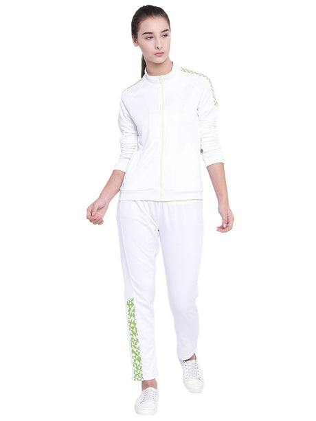 Women Solid White Tracksuits | Alcis