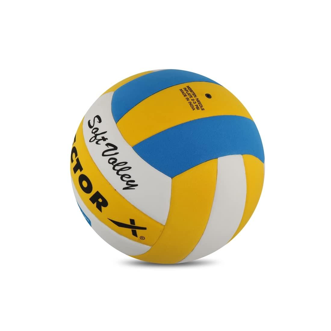 Vector X Soft Volley EVA Foam Laminated Volleyball (18 panels) Size : 4