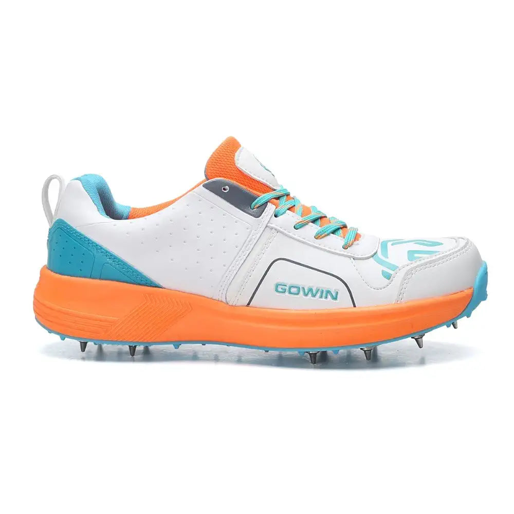GOWIN Nitro Metal Spikes Cricket Shoe for Mens II Lightweight Comfortable Tournament Metal Spike Cricket Shoe for Boys, Men