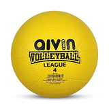 AIVIN First-Strike League Volleyball, Moulded Volleyball Games, Match Ball, Training Ball, Indoor, Outdoor Ball, Durable for Practice, Water Resistant and Suitable for All Surface, (Yellow) Size-4