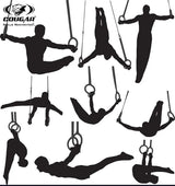 COUGAR Suspension Gymnastic Rings, Olympic Gym Rings with Heavy Duty Adjustable Straps for Gym, Cross Training, Strength Training, Pull Ups and Dips for Men/Women, Black