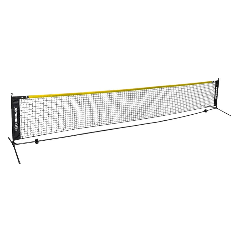 COUGAR Mini Tennis Net Set 6m – Portable Steel Frame with Carry Bag | Foldable, Easy Assembly Training Net for Kids & Adults | Ideal for Coaching, Backyard & Court Practice