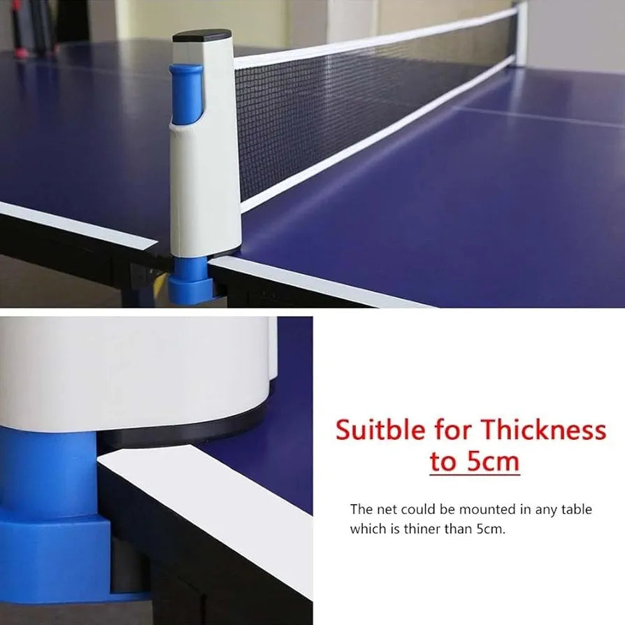 COUGAR Table Tennis Net with Push Clamps, Portable TT Net, Retractable Table Tennis Net for Any Table
