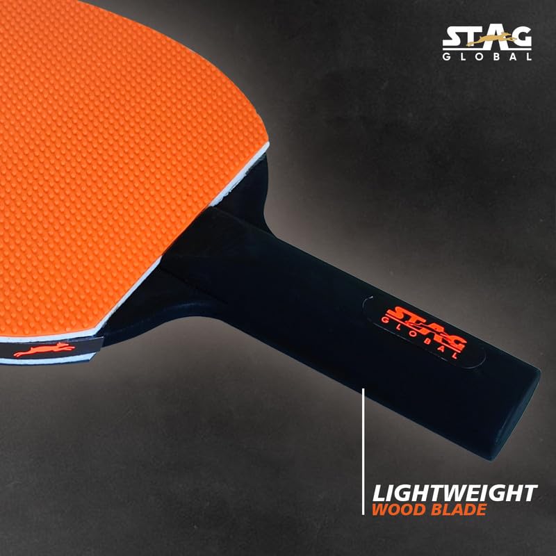 STAG GLOBAL (New Launch) Series 3 Table Tennis Racket | Lightweight |FUNPLAY & Beginners | Multi-Color