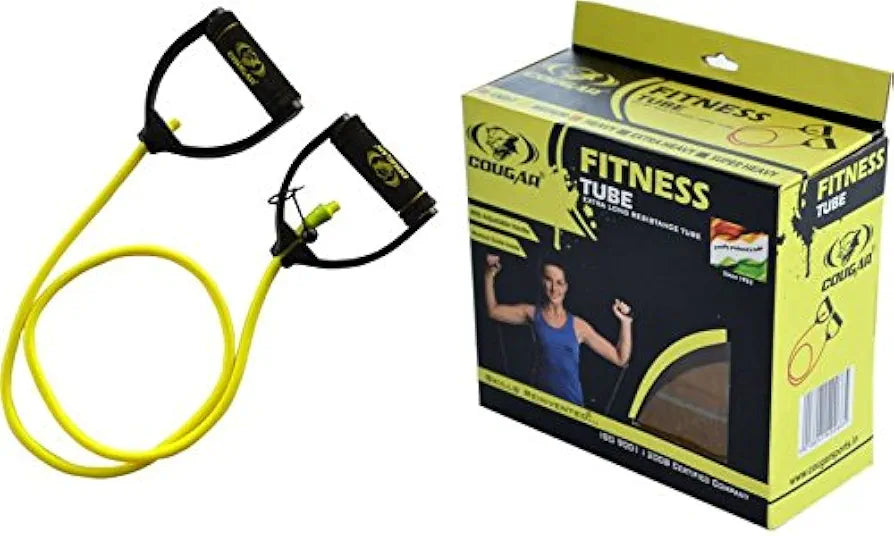 COUGAR AT-111MTOP Foam, Natural Rubber Toning Tube for Exercise, Resistance Band Set with Handles, Single Toning Resistance Tube Heavy Quality, All Purpose Fitness Tube 