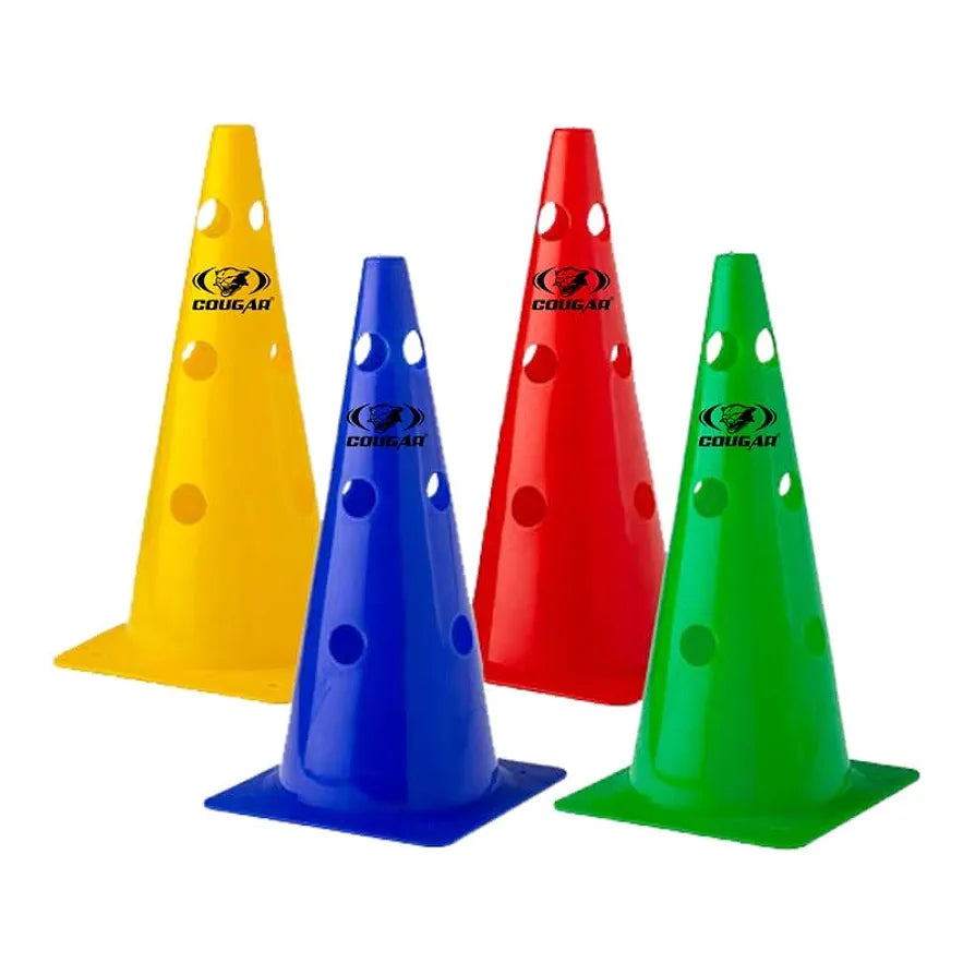 Cougar Field Marking Cone with Hole 15", Outdoor Training, Traffic Cone Pack of 2 Pcs