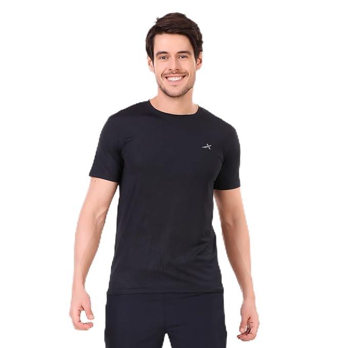 Vector X OMT-168 Mens Wear Polyester Solid Round Neck Half Sleeves T-shirt For Court Games, Cricket, Golf, Running, Training, Athletic Sports Moisture Wicking Tshirt
