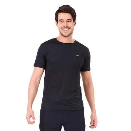 Vector X OMT-168 Mens Wear Polyester Solid Round Neck Half Sleeves T-shirt For Court Games, Cricket, Golf, Running, Training, Athletic Sports Moisture Wicking Tshirt