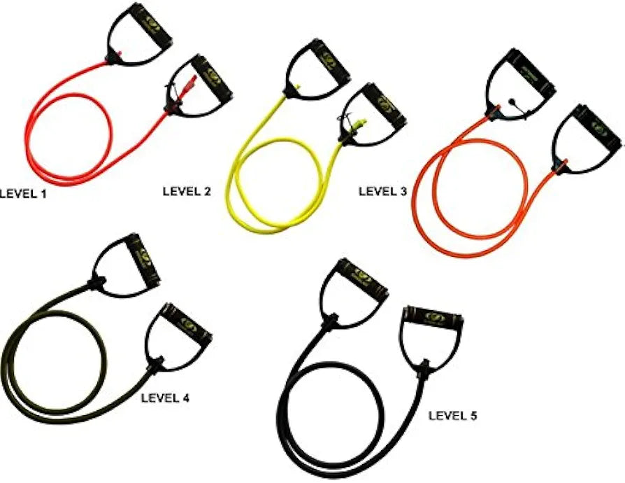COUGAR AT-111MTOP Foam, Natural Rubber Toning Tube for Exercise, Resistance Band Set with Handles, Single Toning Resistance Tube Heavy Quality, All Purpose Fitness Tube 