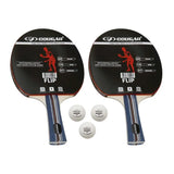COUGAR Table Tennis Racquet Pair-FLIP |3 Ball| Professional | TTFI Approved Rubber | Multi- Color