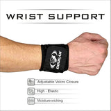 COUGAR Wrist Support for Gym  ||Adjustable Velcro Closure for Custom fit ||Dumbbell Support, Men/Women Black Free Size