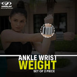 COUGAR Ankle Wrist Weight Pair with velcro felt straps, Adjustable & Sweat Resistant for Dance, Walking, Jogging, Gymnastics, Yoga, Exercise, Cardio, Free Size