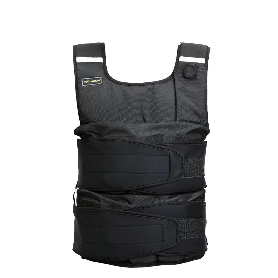 COUGAR VAPOR Comfortable Durable Adjustable Practical Weighted Vest | 10kg Load Capacity | Reflective Strips, Phone Pocket, Heavy-Duty Fabric | Ideal for Running, Gym, Cardio & Strength Training
