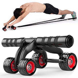 Vector X 4 Wheel Ab Roller with Knee Mat Home Gym Boxing Exercise Workout Equipment