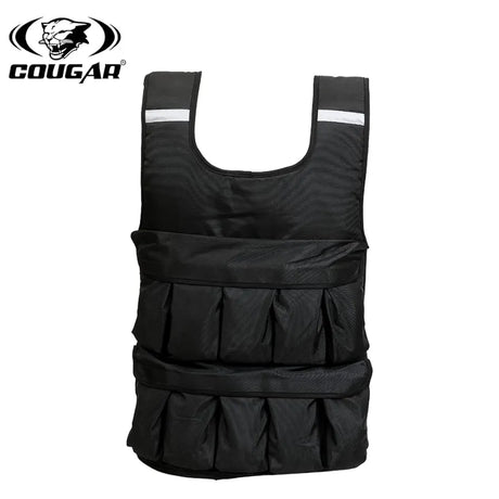 COUGAR VAPOR Comfortable Durable Adjustable Practical Weighted Vest | 10kg Load Capacity | Reflective Strips, Phone Pocket, Heavy-Duty Fabric | Ideal for Running, Gym, Cardio & Strength Training