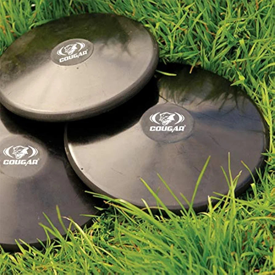 Cougar Black Rubber Discus Throw | Throwing Discus | Black Discus for Men/Women - 2 Kg