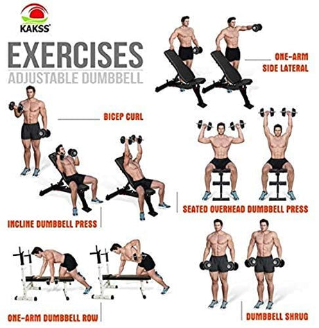 Kakss Exclusive Cast Iron Adjustable Dumbbells (10kg To 100kg) Proudly Made In India | Kakss Exporters (Kakss Fitness)