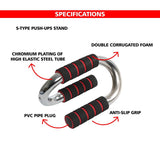 Vector X S-Shape Steel Construction Nicle Coated Push up Bar