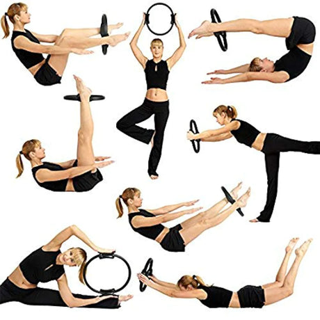 Cougar Foam Circle Exercise Pilates Ring with Full Body Toning Fitness for Yoga, Streching, Relaxation and Improving Backbands