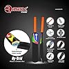 Rmax Black Hybrid Plastic Bat Combo with 6 Pace Heavy Tennis ball 3 Red & 3 Green | Kibi Sports