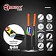Rmax Black Hybrid Plastic Bat Combo with 6 Pace Heavy Tennis ball 3 Red & 3 Green | Kibi Sports