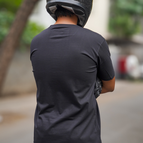Rides Like a Lightning - Round Neck T-Shirt - Black | 100kmph