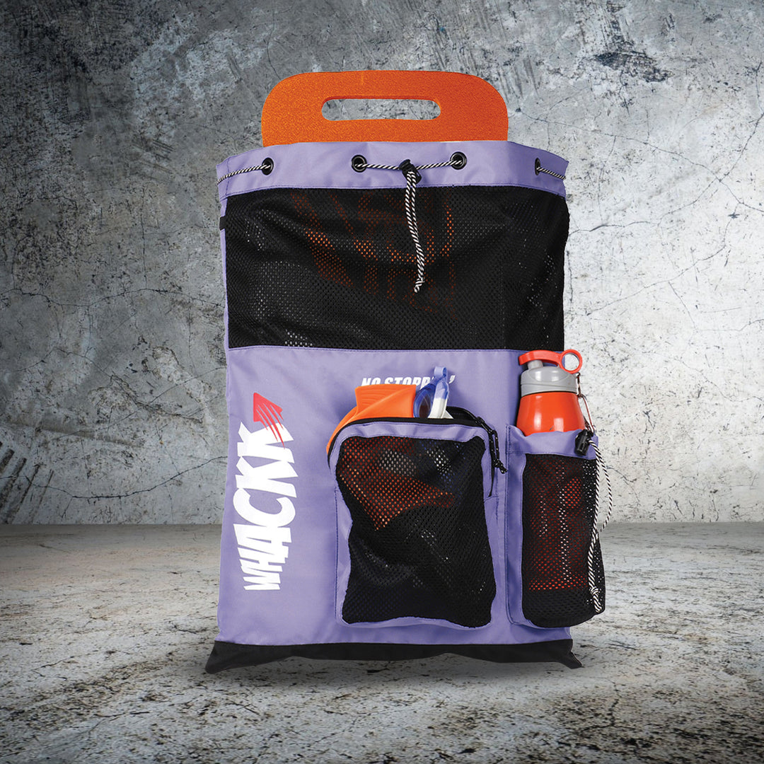 Aqua Lavender Unisex Swimming Bag |Water Sports |Dry Bags |Wet Pocket |Accessories |Beach Bag |Storage Swim Gym Gears |Drawstring Backpack |Netball Backpack | Pocket for Cap and Goggles