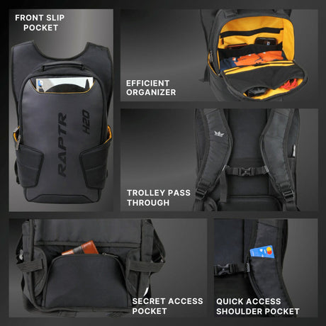 RAPTR H2O - 15 ltrs - Rider laptop backpack (15.6 inch laptops) (compatible with upto 2L hydration packs)