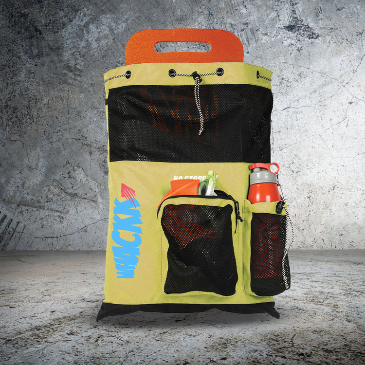 Aqua Yellow Black Unisex Swimming Bag |Water Sports |Dry Bags |Wet Pocket |Accessories |Beach Bag |Storage Swim Gym Gears |Drawstring Backpack |Netball Backpack | Pocket for Cap and Goggles