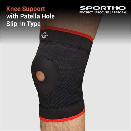 Nivia Sports Knee Support with Patella Hole Slip-In
