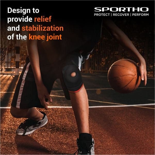Nivia Sports Knee Support with Patella Hole Slip-In