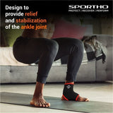NIVIA Ankle Support Slip in , Ankle Sleeves, Braces or Wraps , For Stability & Joint Support  Available in S | M | L  & Black / Red Color , Used for All kind of impact Sports