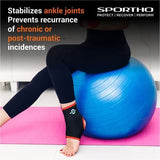 NIVIA Ankle Support Slip in , Ankle Sleeves, Braces or Wraps , For Stability & Joint Support  Available in S | M | L  & Black / Red Color , Used for All kind of impact Sports