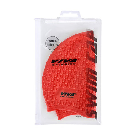Viva Swimming Silicone Stretchable & Comfortable Swim Cap For Long Hair Cover, Tear-Proof Design Head Cap