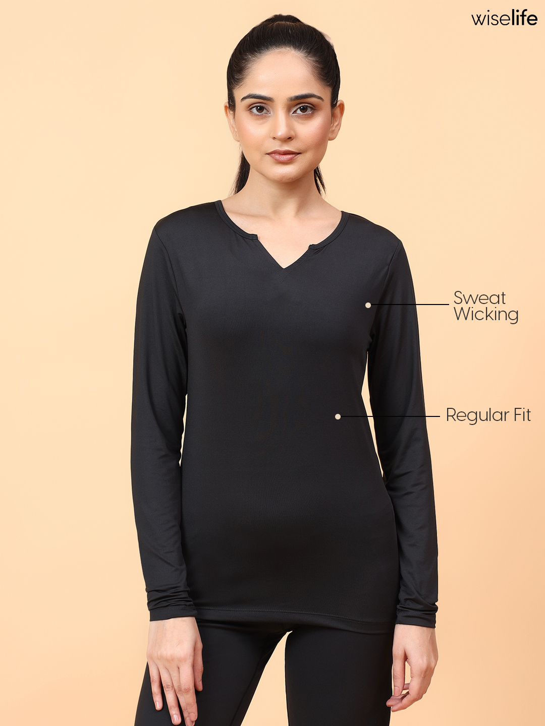 Active Full Sleeves T-shirt (Black)