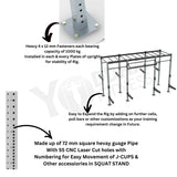 Freestanding Crossfit Rig - 14 Ft with Monkey Bar