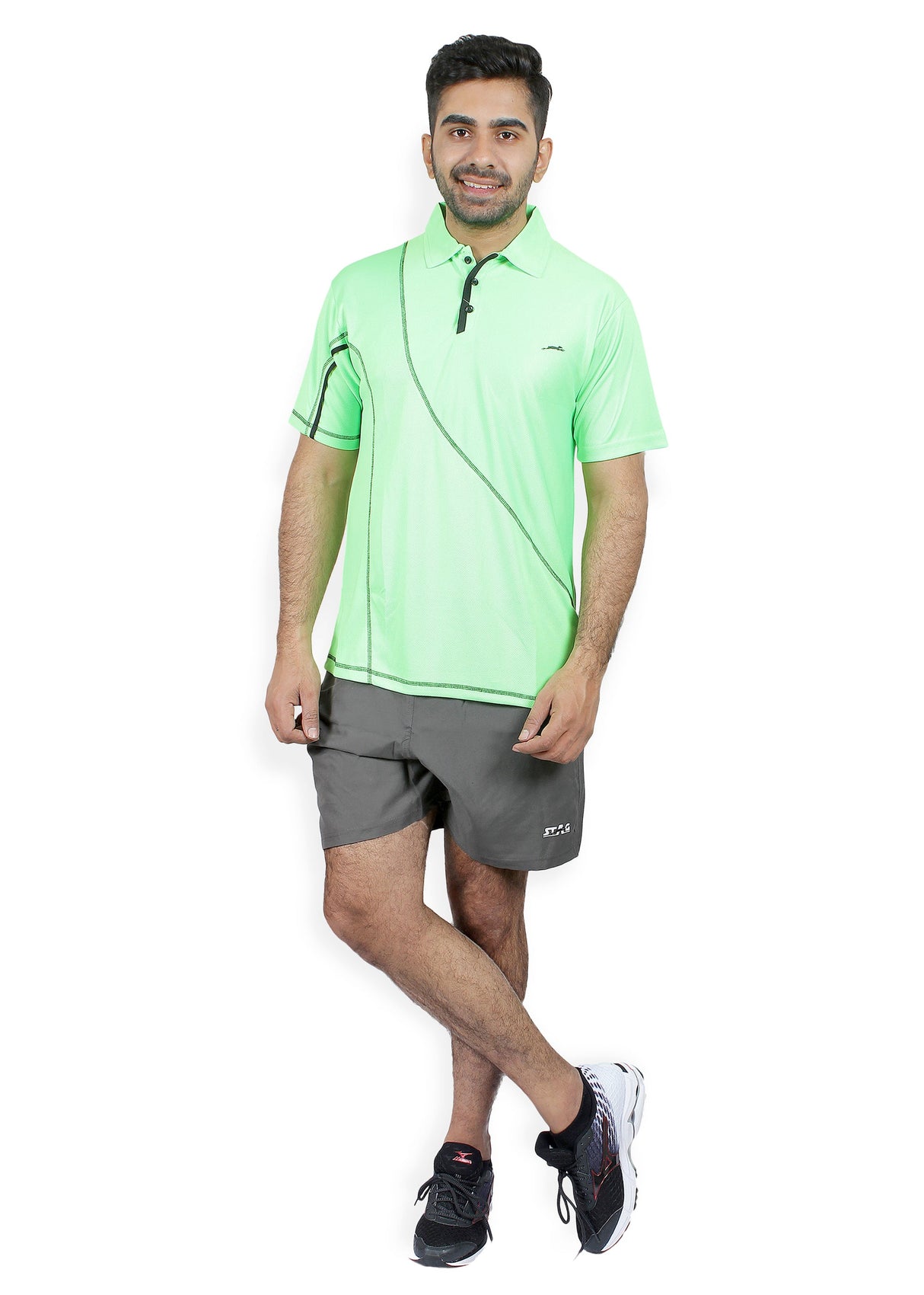 STAG GLOBAL Carbon Men's Polo Collar T-shirt | Lightweight And Breathable Sportswear for Men's