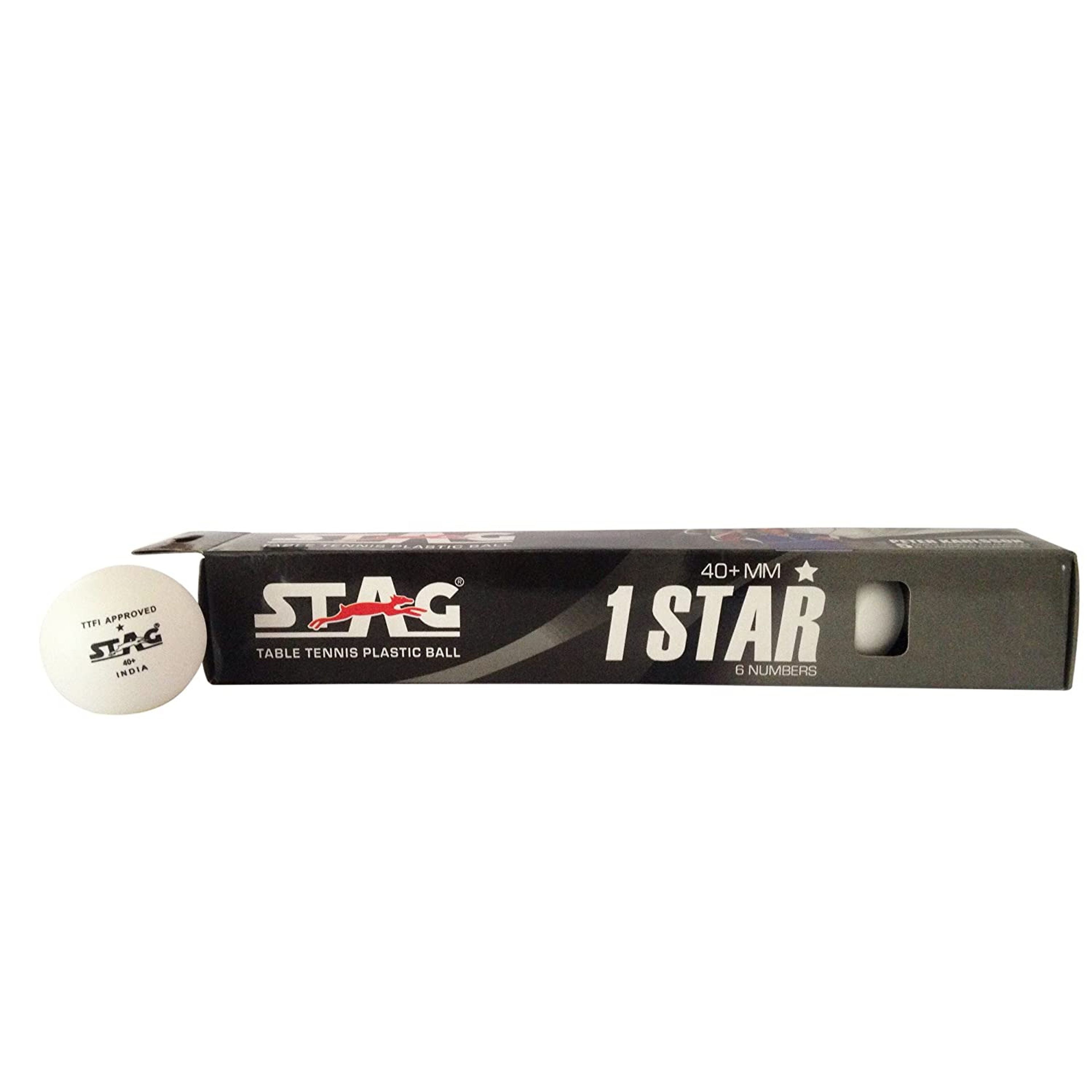 STAG GLOBAL 1 Star Plastic Table Tennis Ball White Available Pack Of 12 ,30, 72, 90