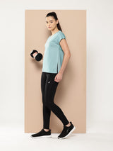 Yoga Tee With Back Mess Panel