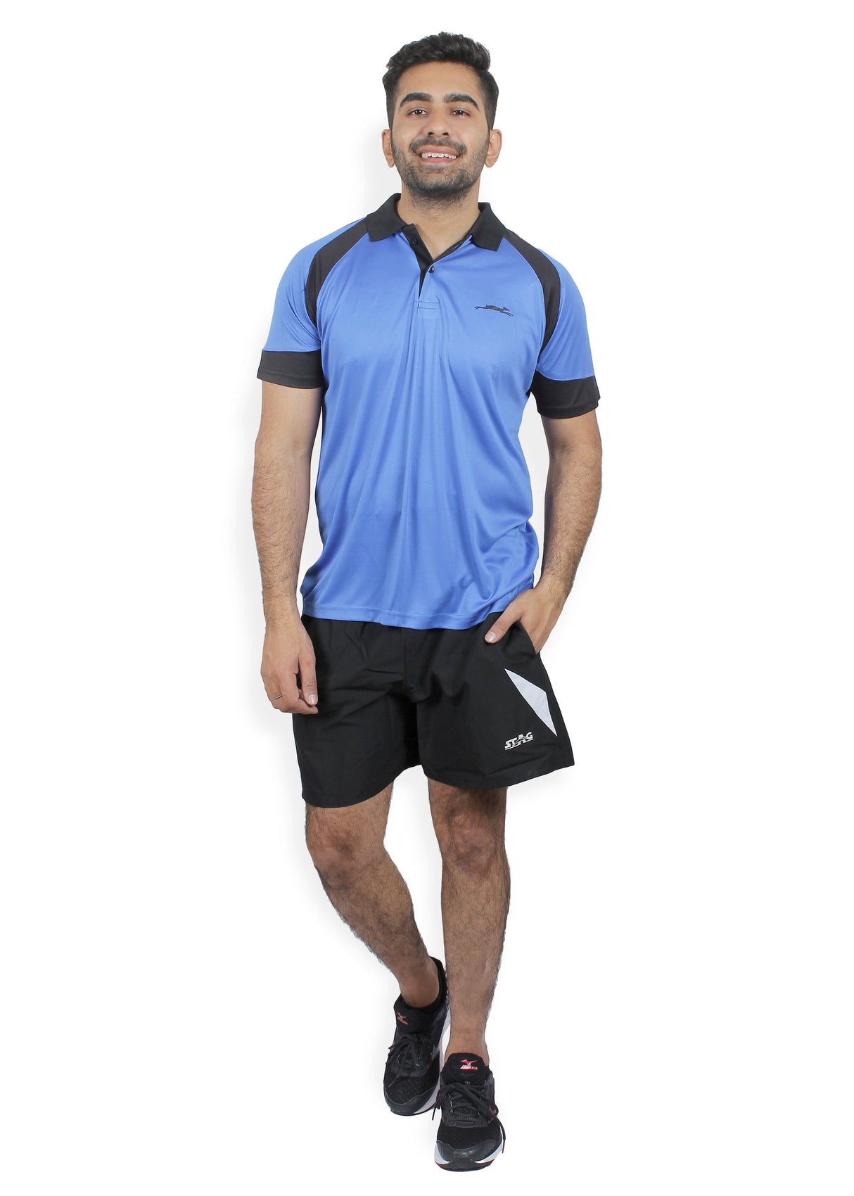 STAG GLOBAL Pro-X Men's Athletic Fit Polo T-Shirt | Solid Sportswear for Active & Casual Use
