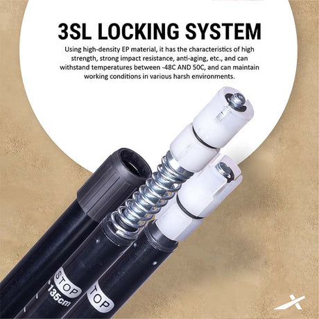 Vector X Trekking Poles Shock Absorbing Adjustable Hiking or Walking Sticks for Hiking Collapsible Strong,Lightweight Walking Pole, All Terrain Accessories and Carry Bag