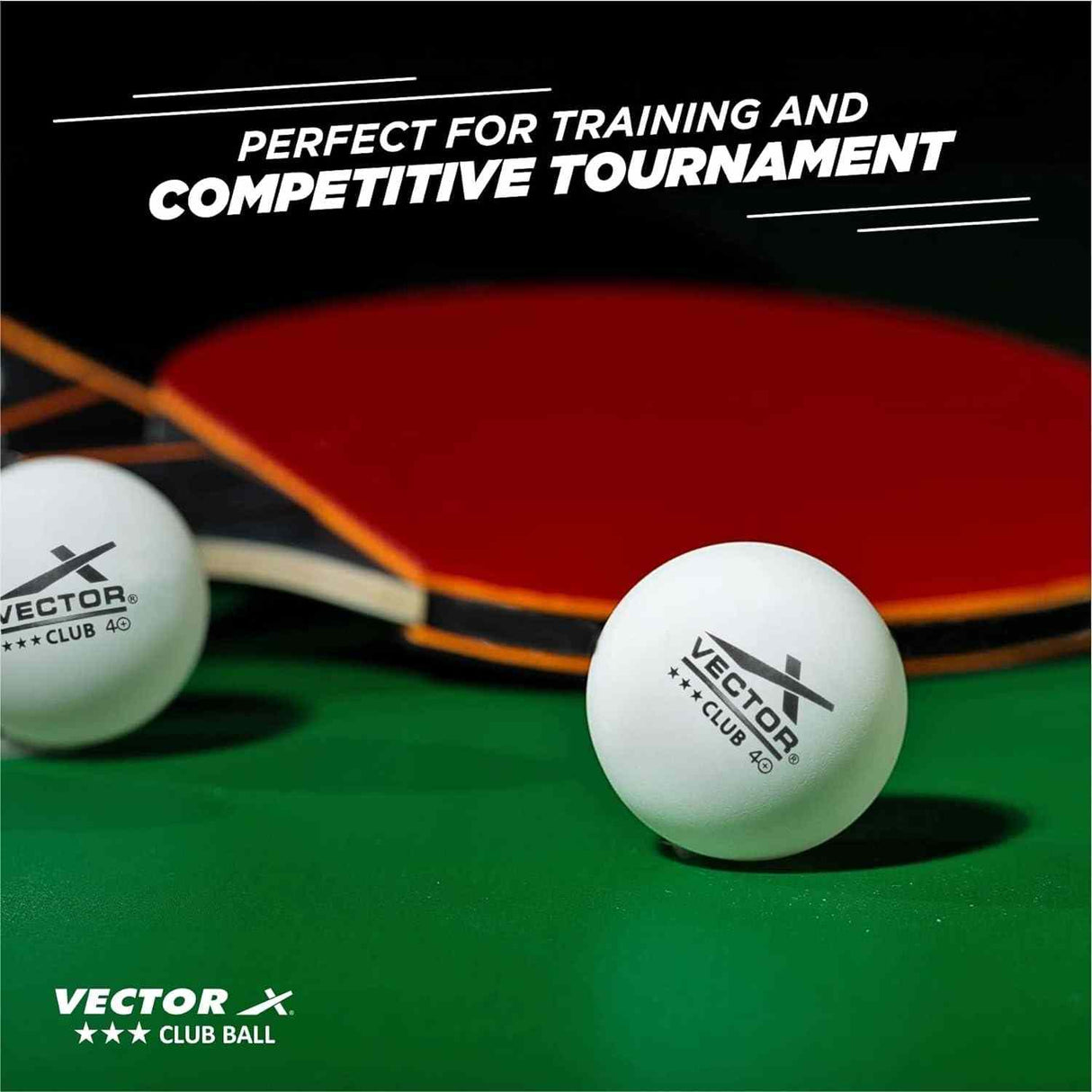 Vector X Club 1 Star Premium ABS Plastic Table Tennis Balls  High Performance TT Balls for Professional Matches and Training Ideal for Adults & Kids