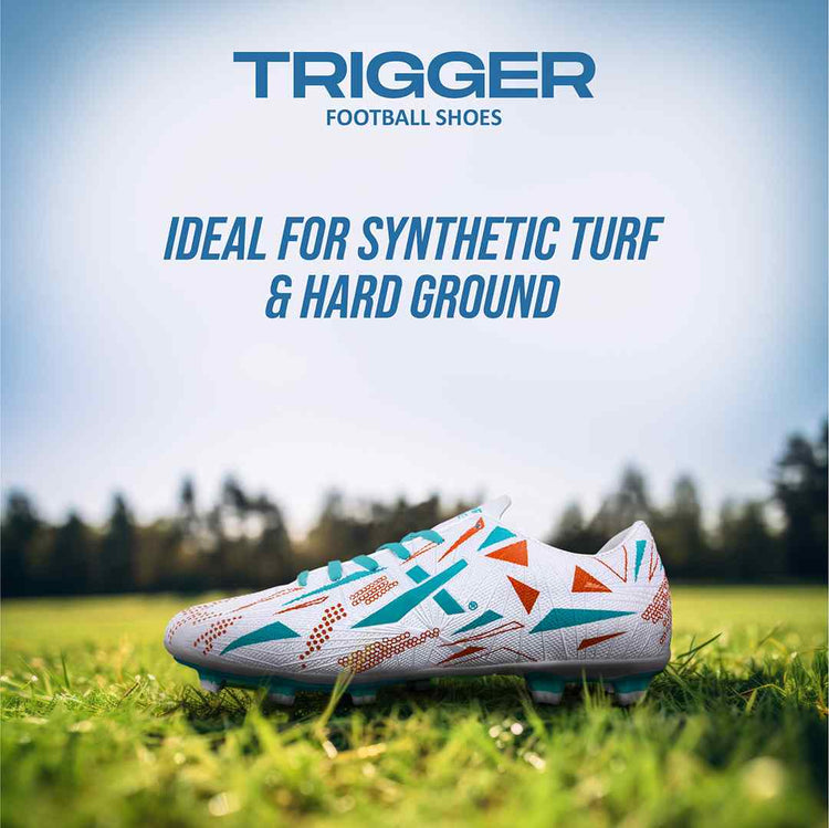 Vector X Trigger Football Shoe/Studs, Double Colored TPU Sole, Padded Footbed, Premoulded Heel Shoe for Men