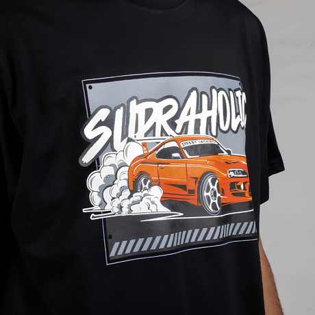 Supraholic - T-Shirt  - Black | 100kmph
