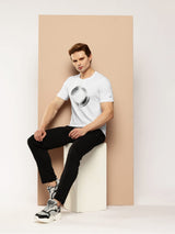 ALCIS MEN WHITE GEOMATRIX GRAPHIC TEE