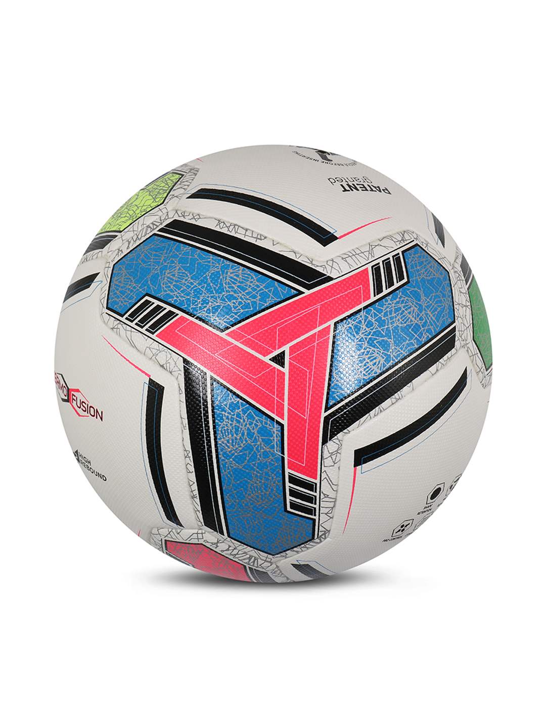 Vector X 8 Panel Trident Plus Emobsed PU Thermofused FIFA Approved Indoor/Outdoor Futsal Football with Rubber Bladder, Multicolor, Size 5, Suitable for Match and Training for Adults