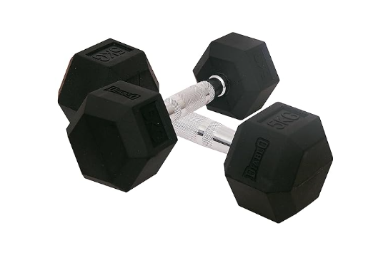 Diablo Hex Rubber Coated Hexagonal Dumbbells | Kibi Sports