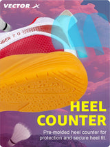 VECTOR X Ranger 7.0 Power Cushion Rubber Outsole Synthetic Mesh Badminton Shoes for Men Lightweight & Comfortable