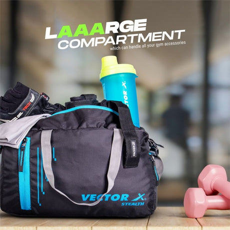 Vector X Stealth Kit Bag for Men and Women Use for Multipurpose Travel, Gym,Fitness, Hanging Organiser